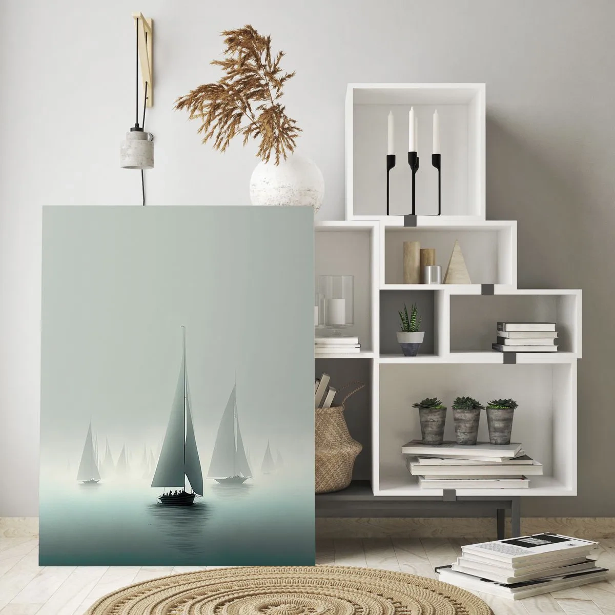 Obraz na skle - Postavený z mlhy - 50x70 cm