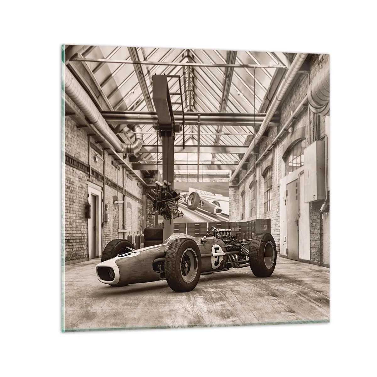 Obraz na skle - Odpočinek vítěze - 50x50 cm