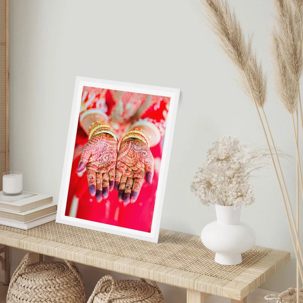 Plakát v bílém rámu - Připravená chytit štěstí - 70x100 cm