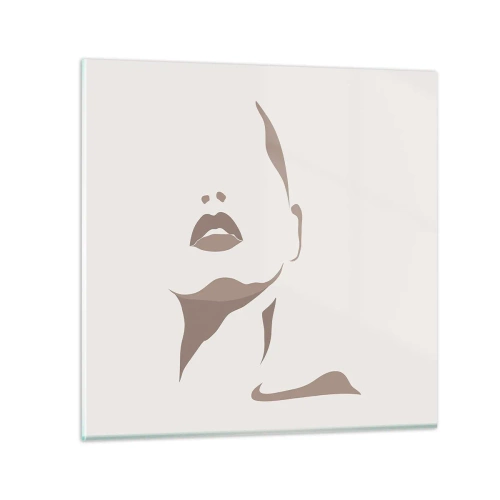 Obraz na skle - Stvořená ze světla a stínu - 70x70 cm