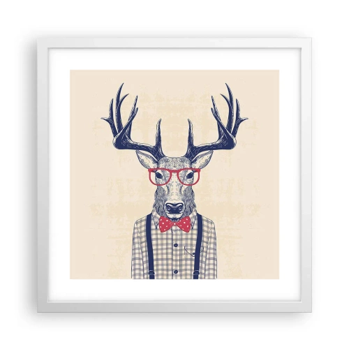 Plakát v bílém rámu - Zábavná extravagance - 40x40 cm