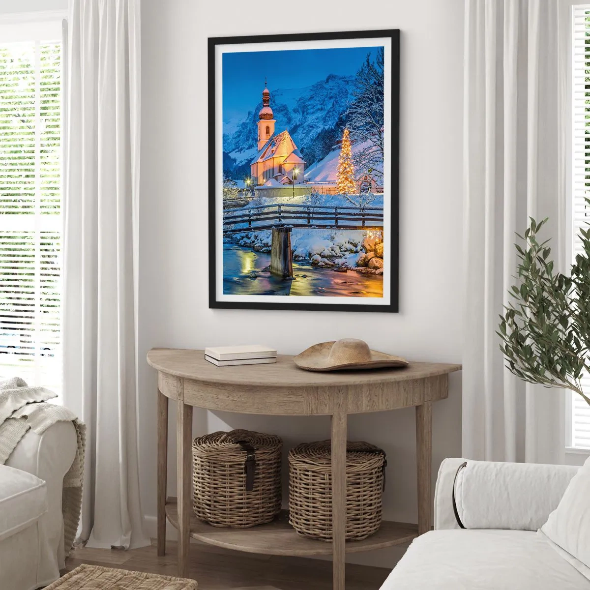 Plakát v černém rámu - Duch Vánoc - 70x100 cm