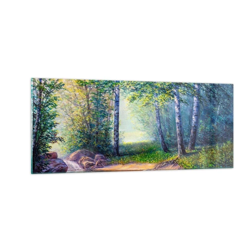 Obraz na skle - Scénář selanky - 100x40 cm