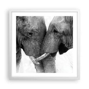 Plakát v bílém rámu - Upřímné vyznání - 50x50 cm