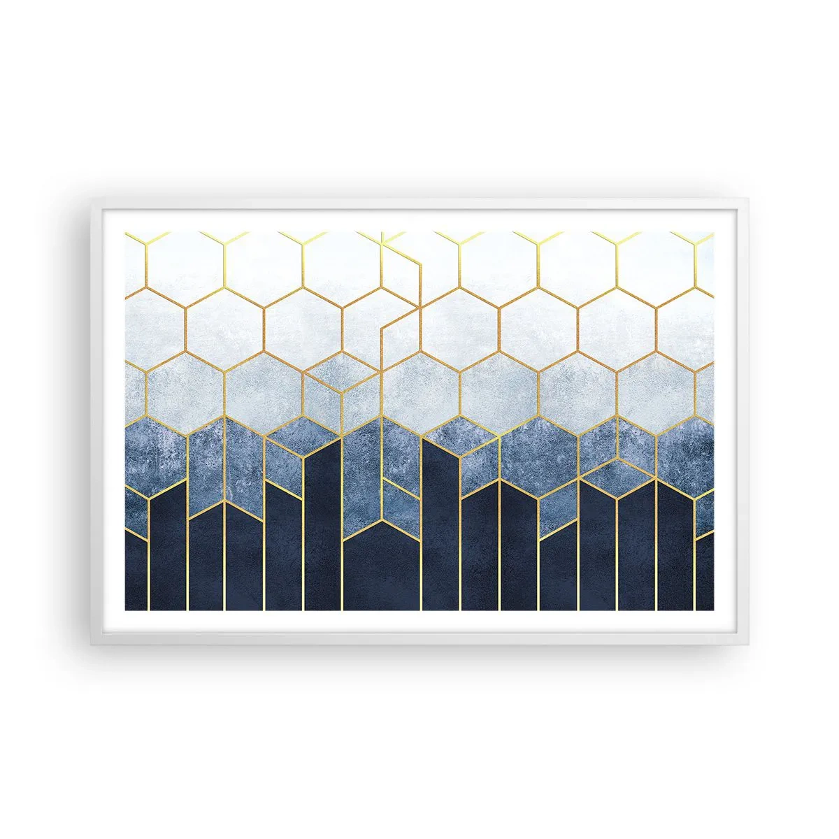 Plakát v bílém rámu - Kompozice v synkopickém rytmu - 91x61 cm