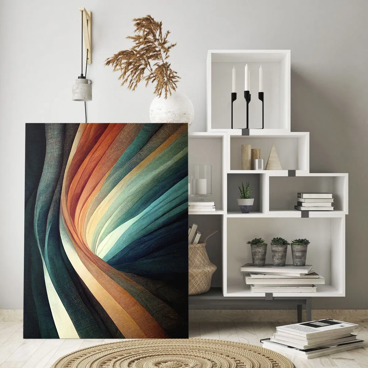 Obraz na skle - Utkané z barev - 80x120 cm