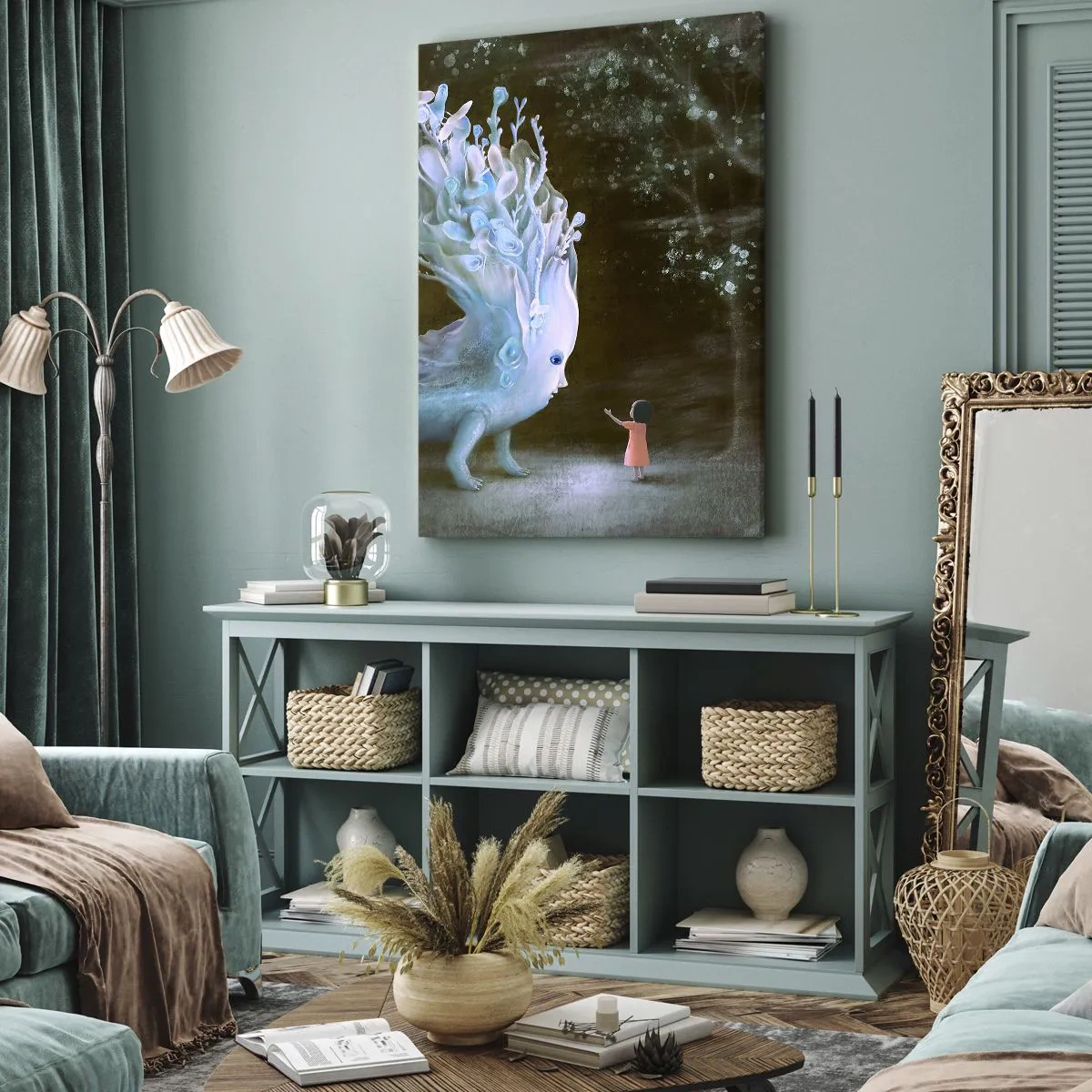 Obraz na plátně - Fantastické setkání - 65x120 cm