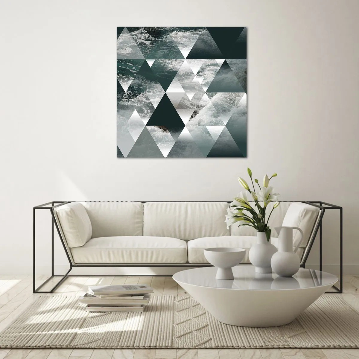 Obraz na skle - Křišťálová perspektiva - 70x70 cm