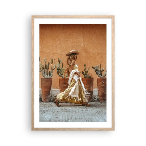 Plakát v rámu světlý dub - V hippie stylu - 50x70 cm