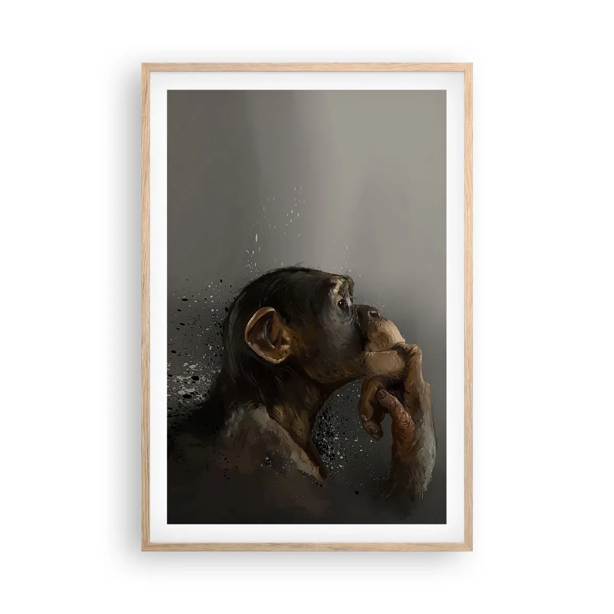 Plakát v rámu světlý dub - Určitě myslitel - 61x91 cm