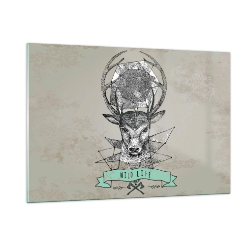 Obraz na skle - Vidění sv. Huberta - 120x80 cm