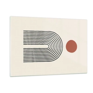 Obraz na skle - Magnetismus tvarů a barev - 120x80 cm