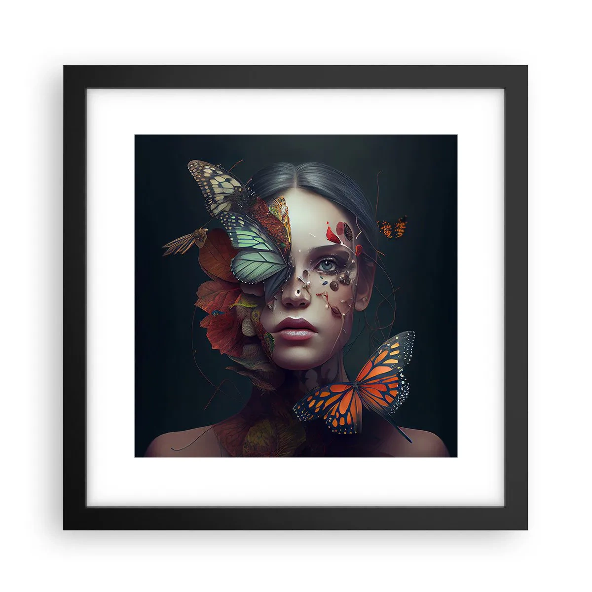Plakát v černém rámu - Nádherná metamorfóza - 30x30 cm
