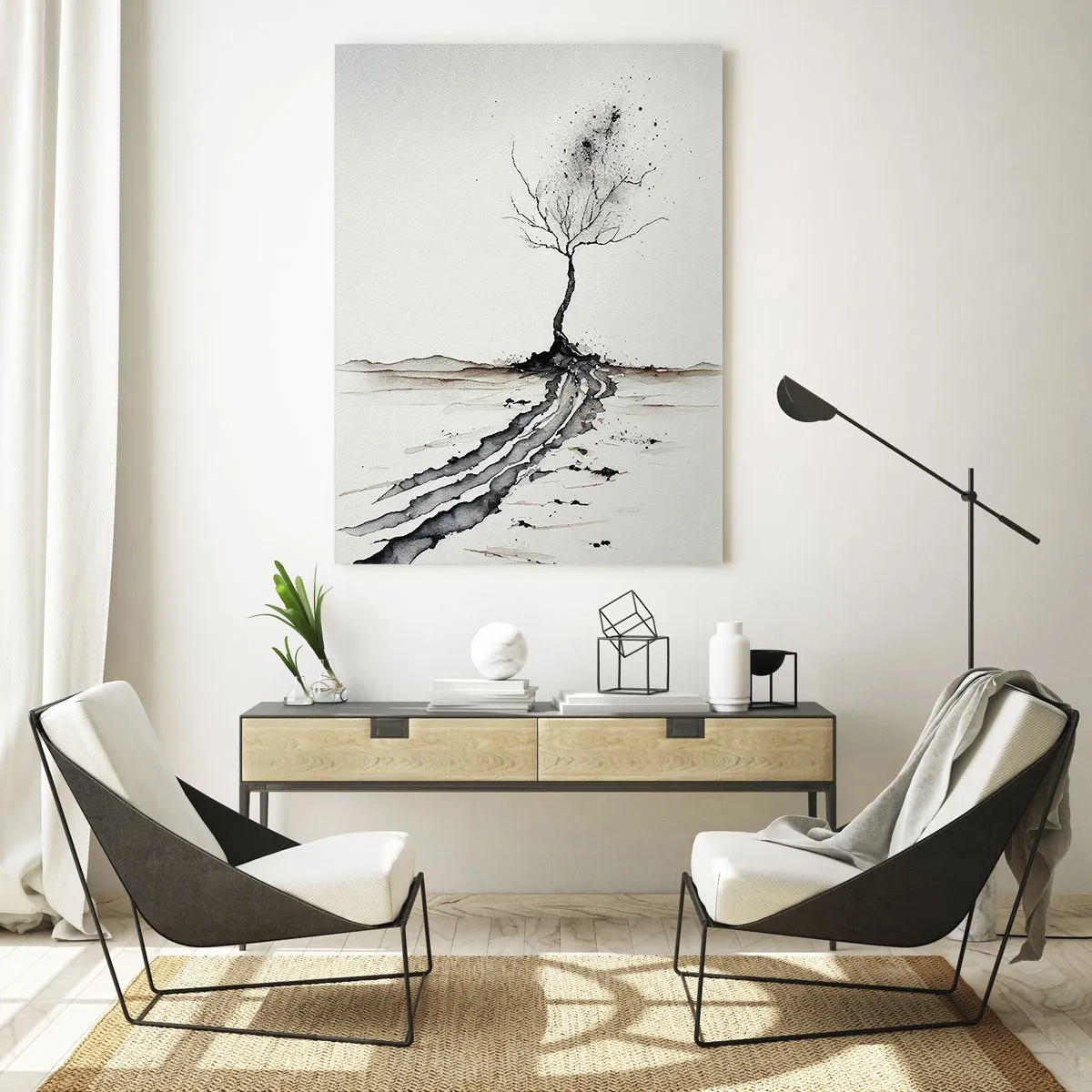 Obraz na skle - Zimní melancholie - 50x70 cm