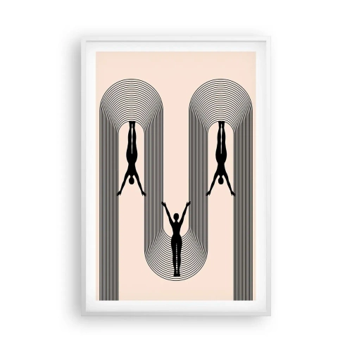 Plakát v bílém rámu - Vzhůru nohama - 61x91 cm