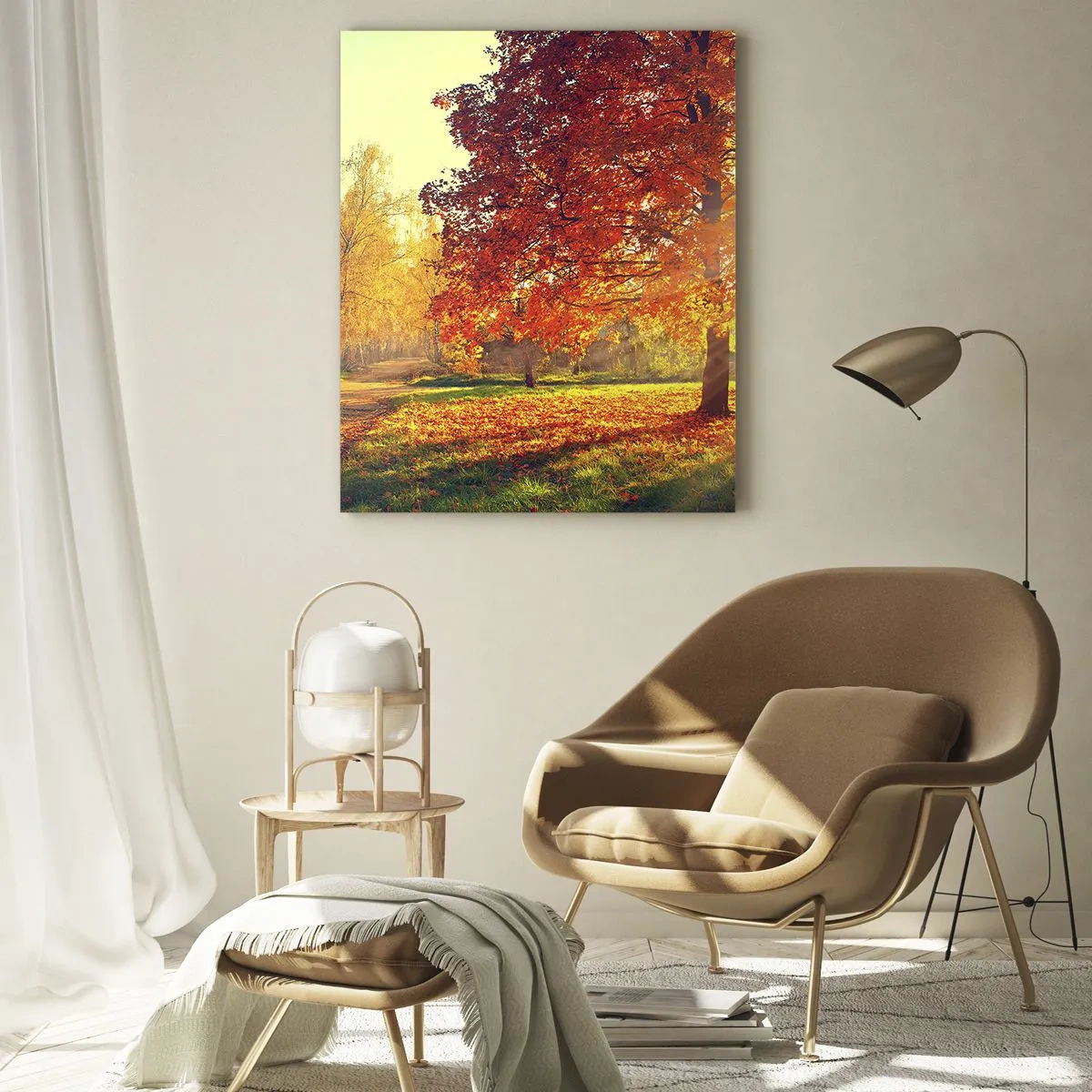 Obraz na skle - Rudé je krásné - 50x70 cm