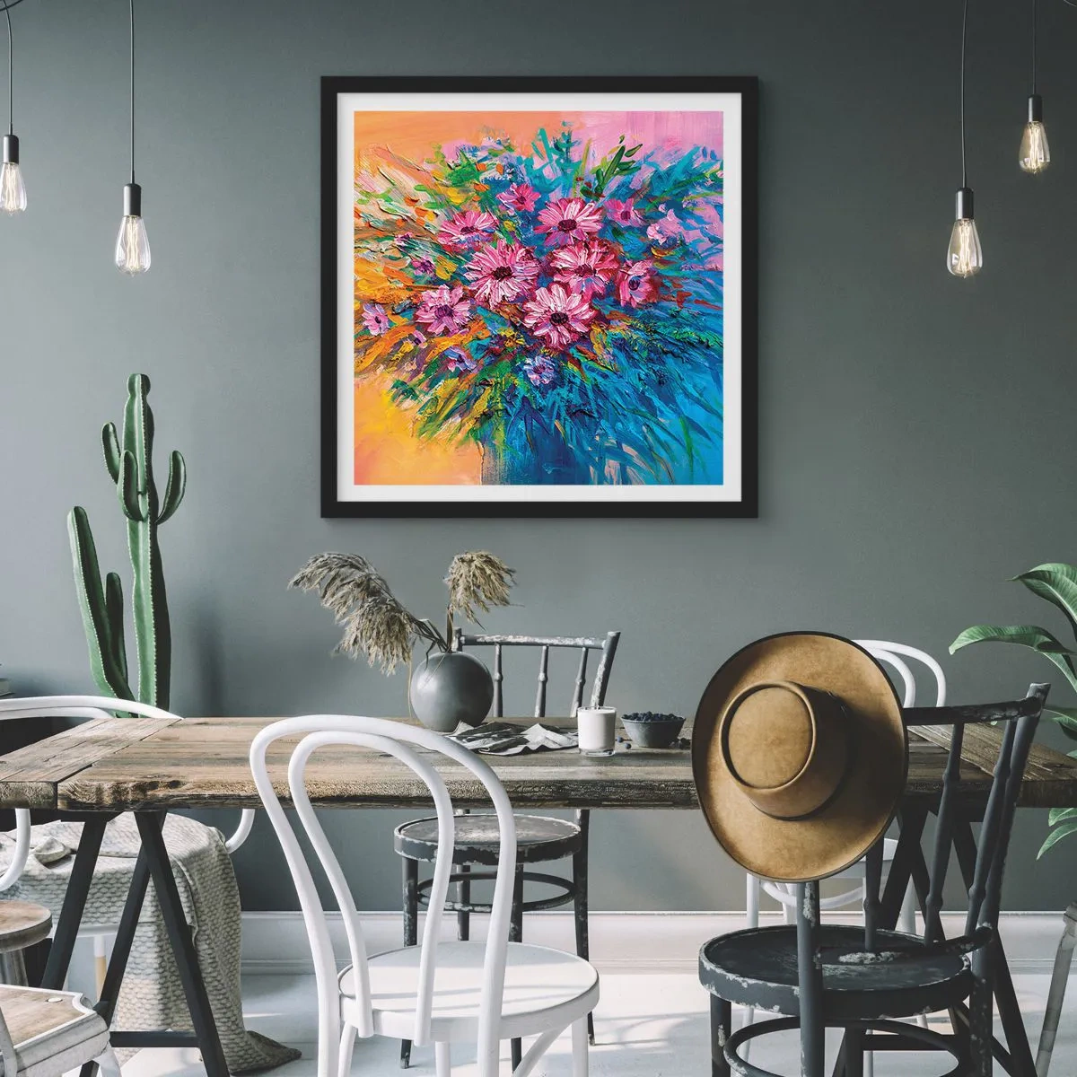 Plakát v černém rámu - Energie života - 40x40 cm