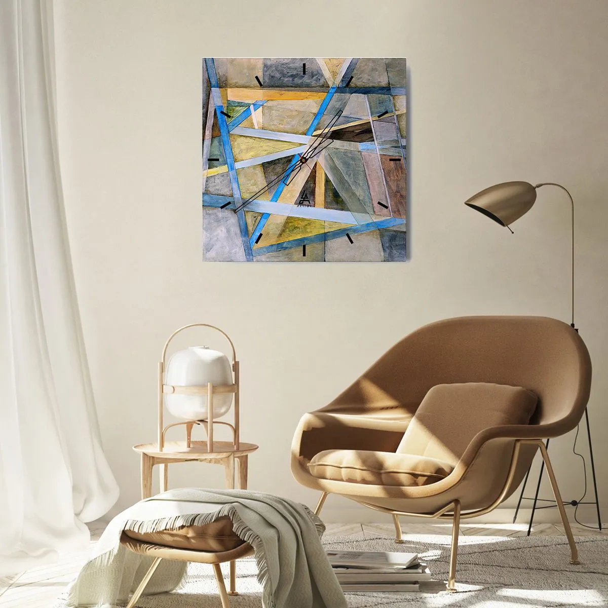Nástěnné hodiny - Přímo nebo diagonálně? - 30x30 cm