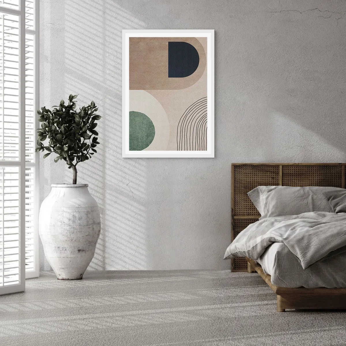 Plakát v bílém rámu - Něžnost oválu - 40x50 cm