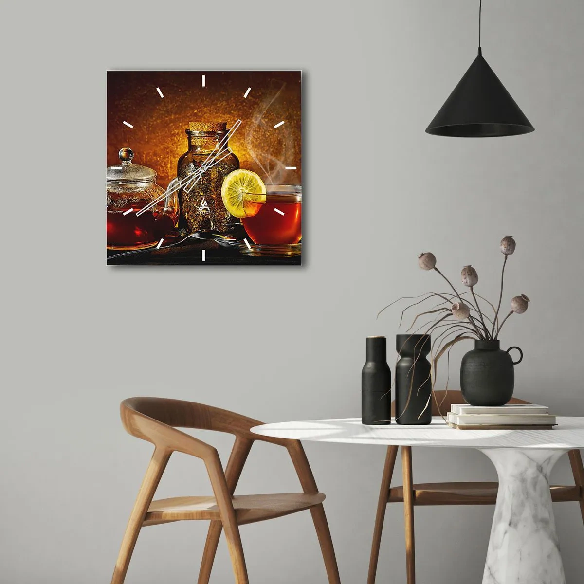 Nástěnné hodiny - Ve stylu nizozemských mistrů - 30x30 cm