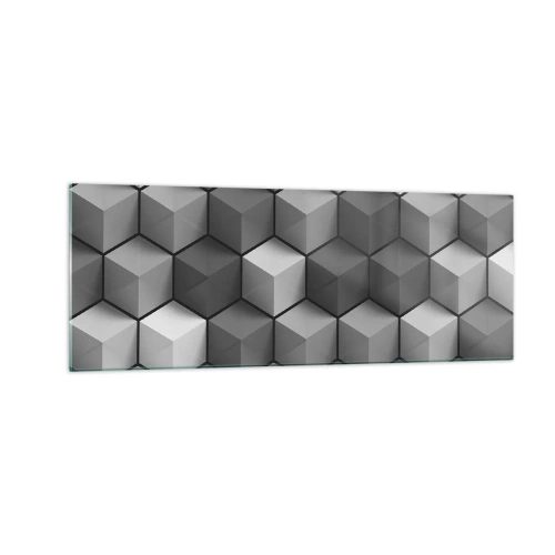 Obraz na skle - Kubistické puzzle - 140x50 cm