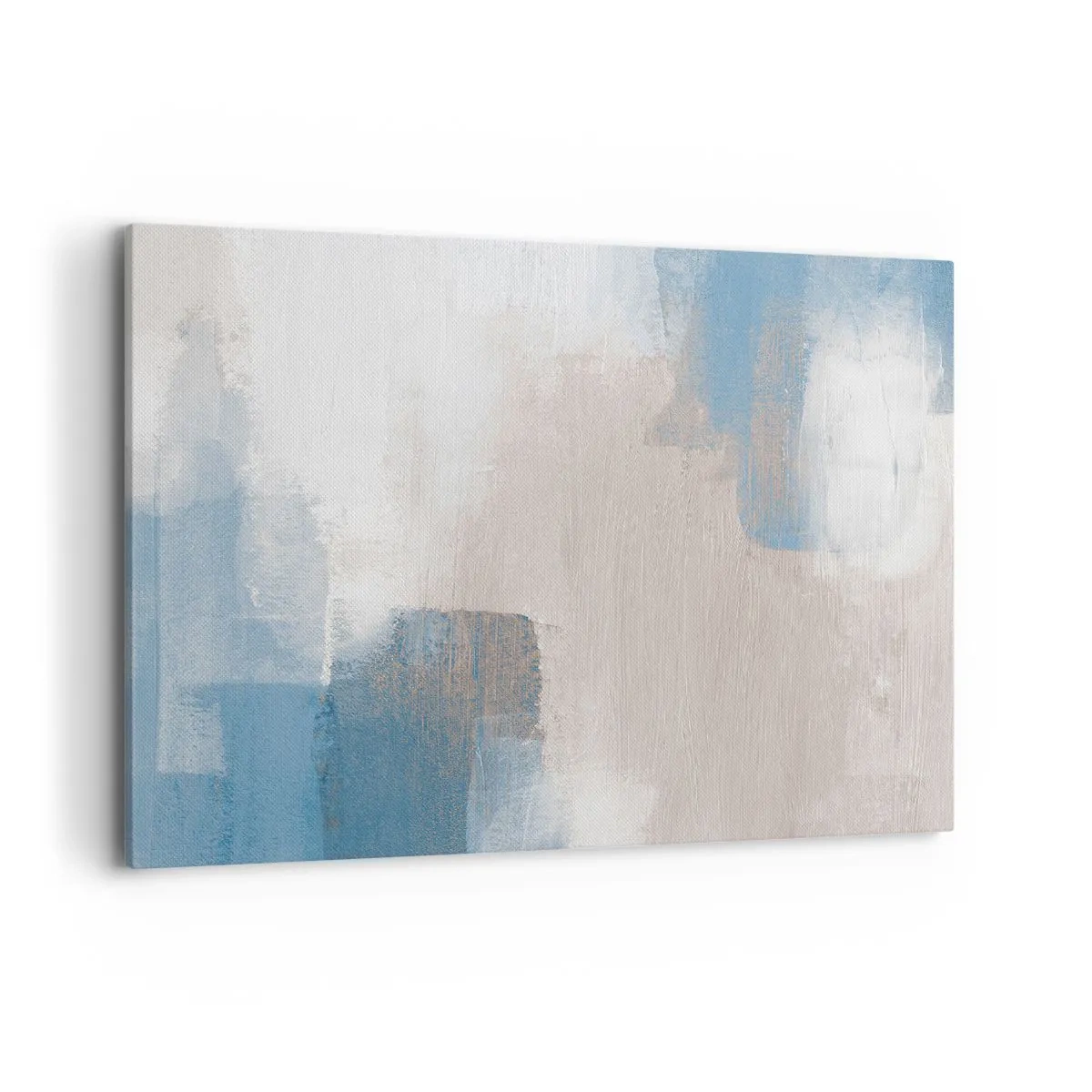 Obraz na plátně - Růžová abstrakce za modrým závojem - 120x80 cm