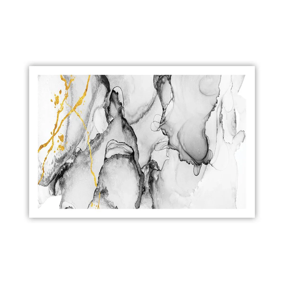 Plakát - Kompozice se zlatým motivem - 91x61 cm