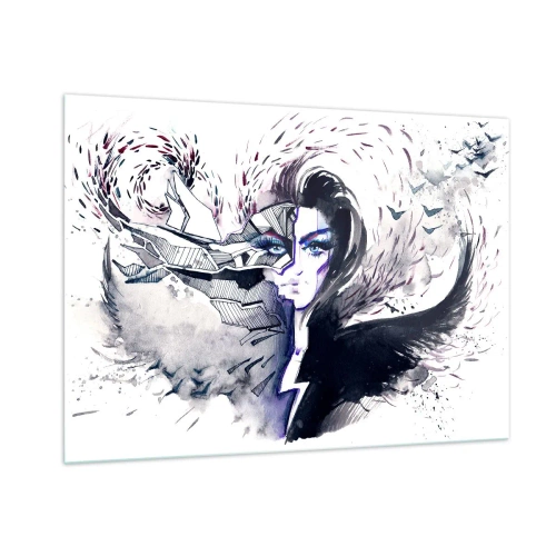 Obraz na skle - Démonická a krásná - 100x70 cm