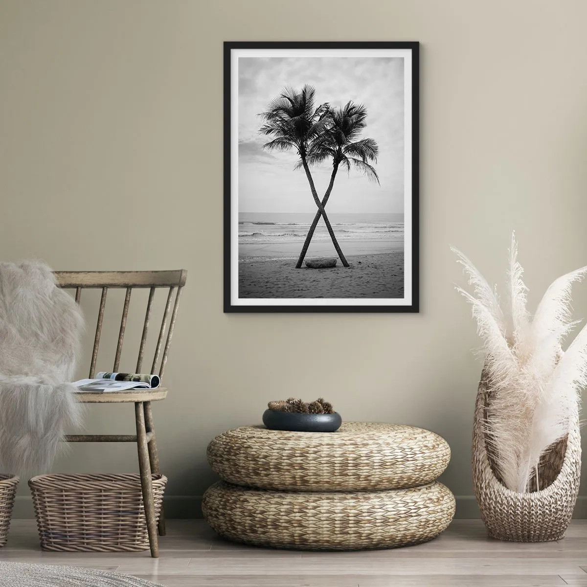 Plakát v černém rámu - Něžná přítomnost - 70x100 cm