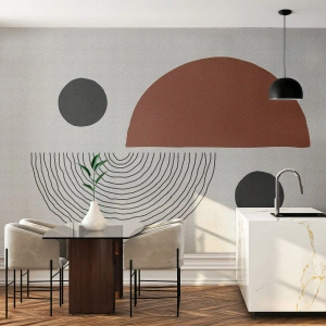 Fototapeta Premium Canvas - Dokonalost kruhu - Abstrakce, Kus, Moderní umění - 350x256 cm