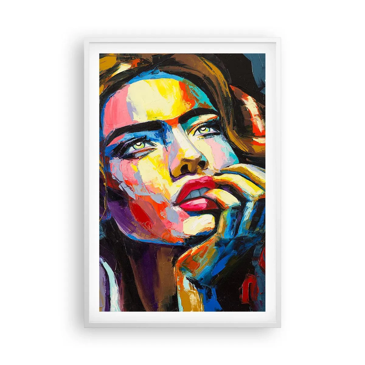 Plakát v bílém rámu - Sny, jak ptáci letí oblohou - 61x91 cm
