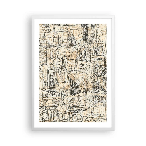 Plakát v bílém rámu - Čeká na rozluštění - 50x70 cm