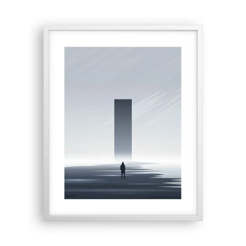 Plakát v bílém rámu - Příležitost nebo hrozba? - 40x50 cm