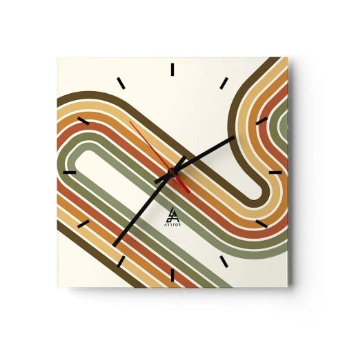 Nástěnné hodiny - Kličkování do cíle - 30x30 cm