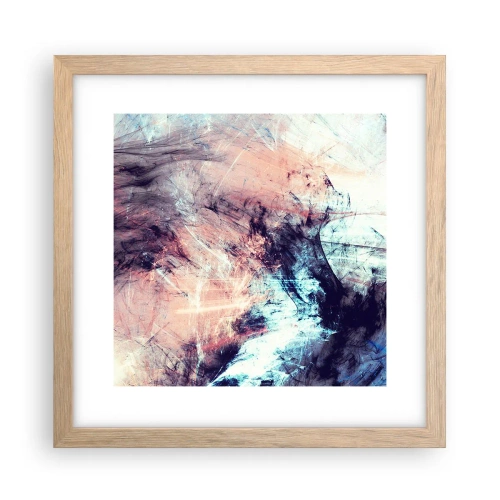 Plakát v rámu světlý dub - Vnímej vítr - 30x30 cm