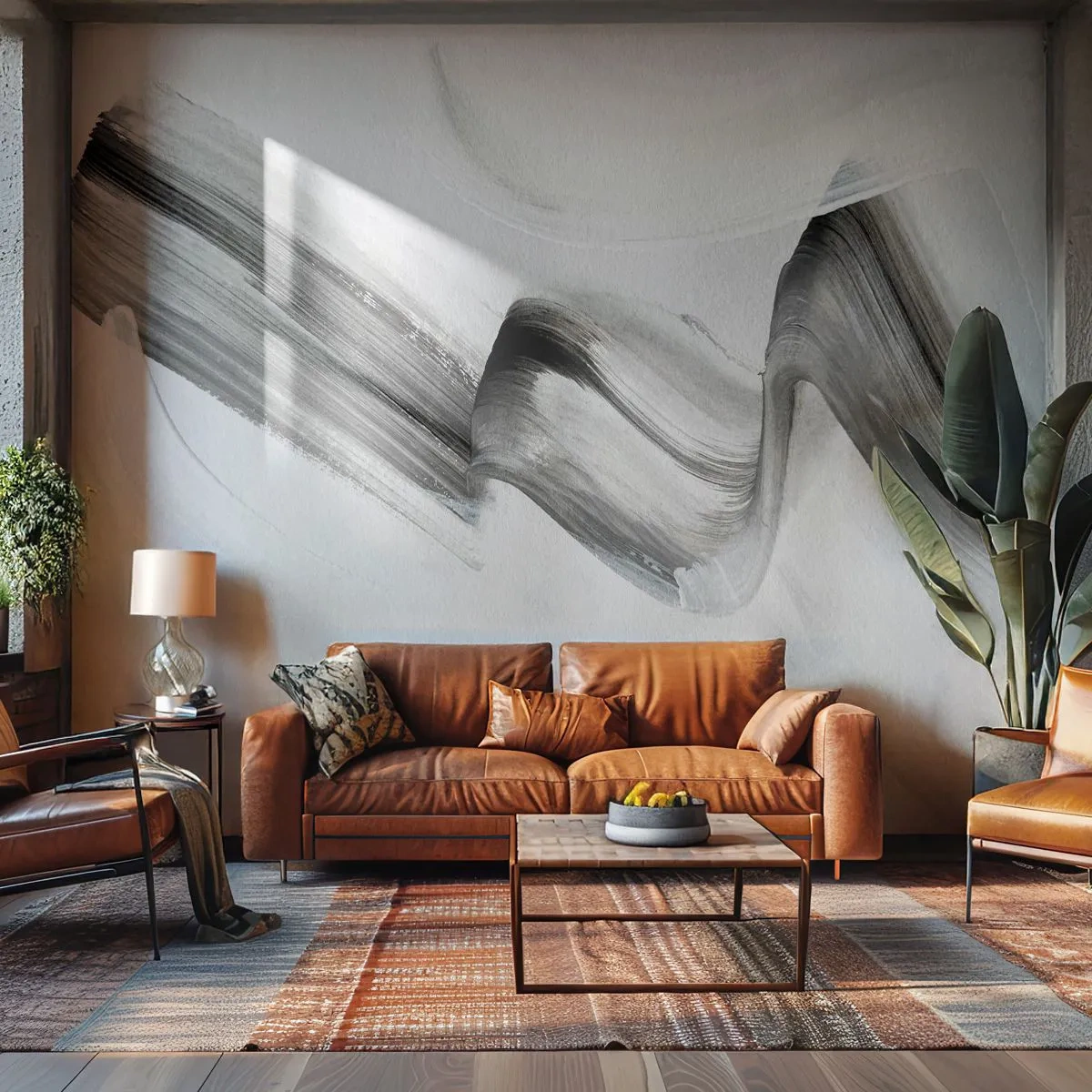 Fototapeta Samolepicí Deluxe Sticker - Jen tak pro radost - Minimalismus, Abstrakce, Štětec - 400x280 cm