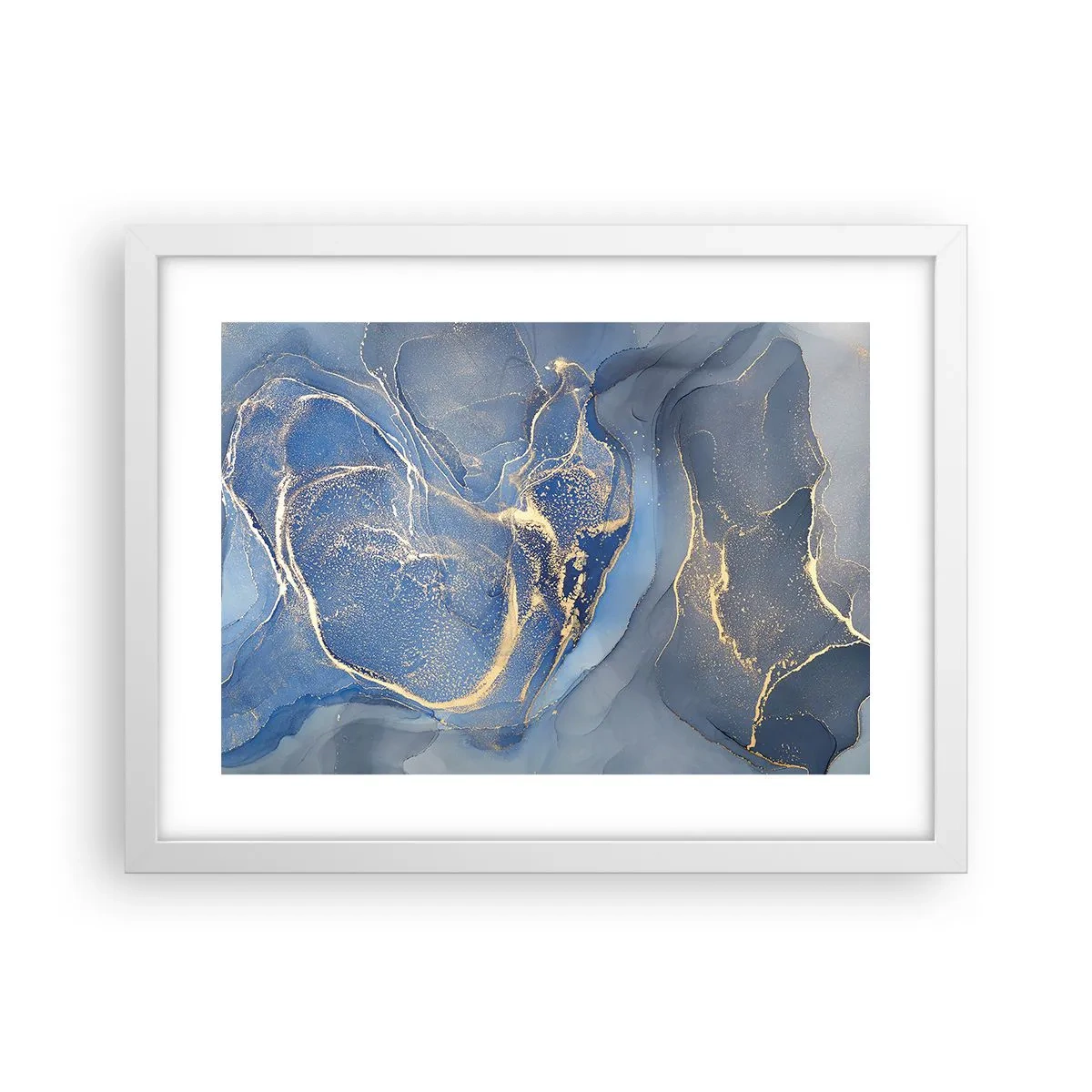 Plakát v bílém rámu - Zlatý prach - 40x30 cm