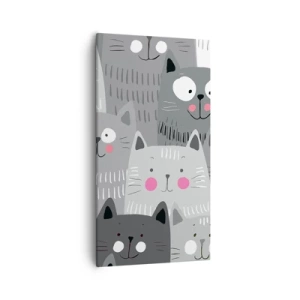 Obraz na plátně - Kočičí svět - 55x100 cm