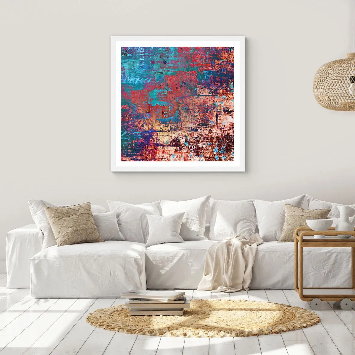 Plakát v bílém rámu - Paměť a zapomnění - 40x40 cm