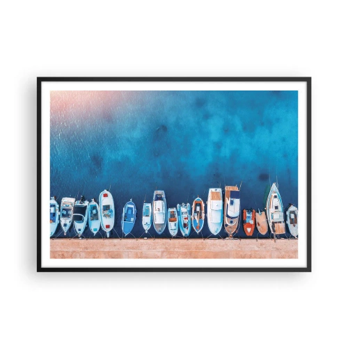 Plakát v černém rámu - V řadě za sebou - 100x70 cm