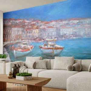 Fototapeta Samolepicí Deluxe Sticker - Italský záliv - Přístavní město, Architektura, Řecko - 150x105 cm