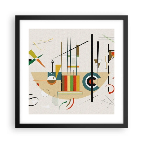Plakát v černém rámu - A svět se směje - 40x40 cm