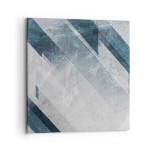 Obraz na plátně - Prostorová kompozice – pohyb šedé - 70x70 cm