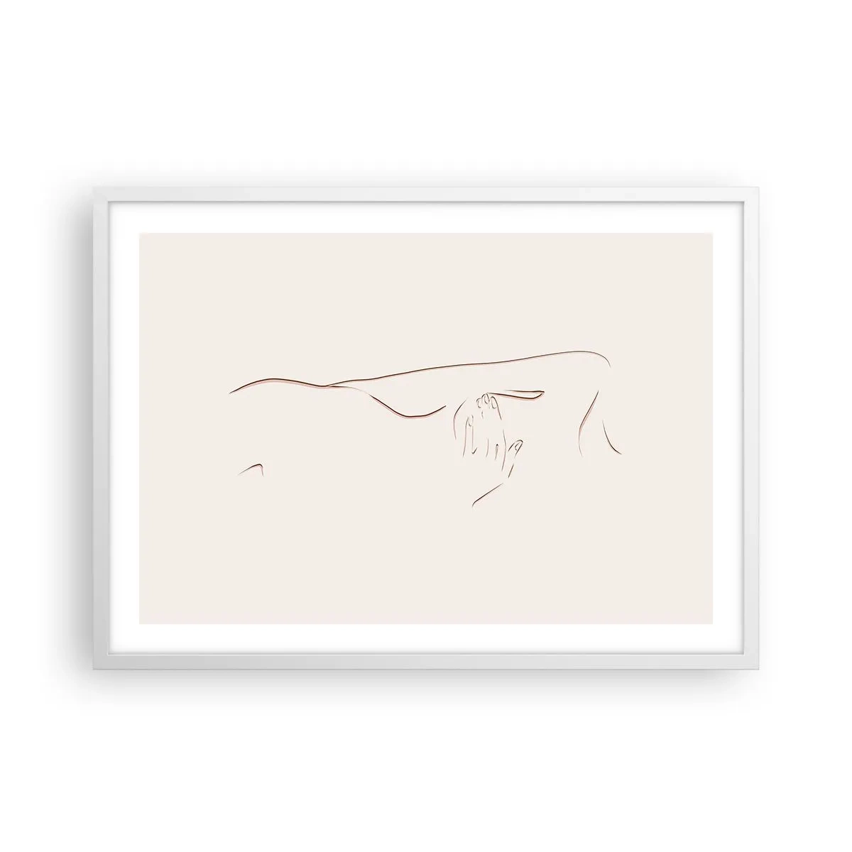 Plakát v bílém rámu - Tvar touhy - 70x50 cm