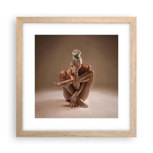 Plakát v rámu světlý dub - Jednota těla a ducha - 30x30 cm