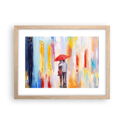 Plakát v rámu světlý dub - Ať prší dál - 40x30 cm