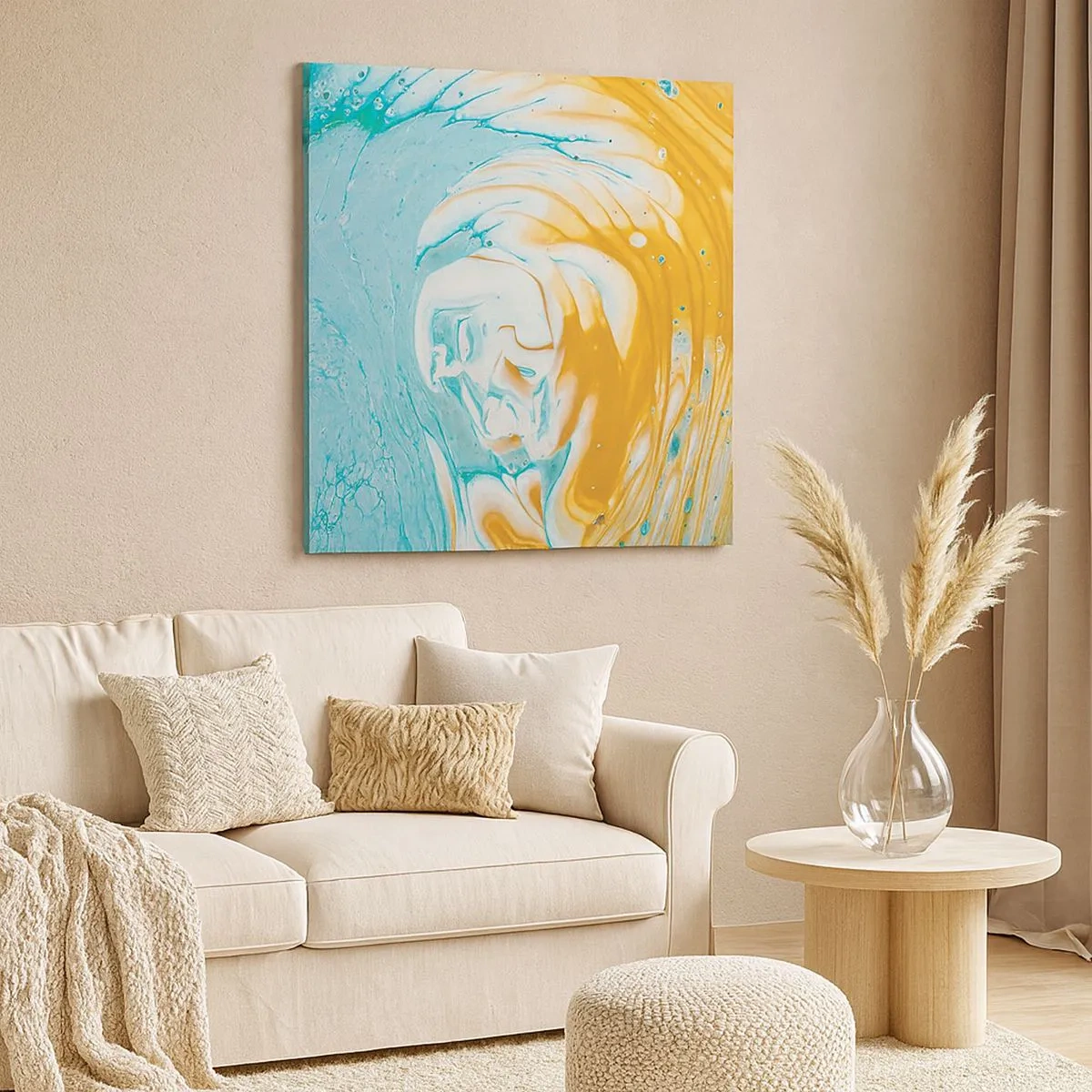 Obraz na plátně - Pastelový vír - 30x30 cm