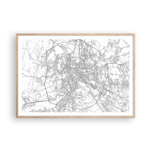 Plakát v rámu světlý dub - Římský kruh - 100x70 cm