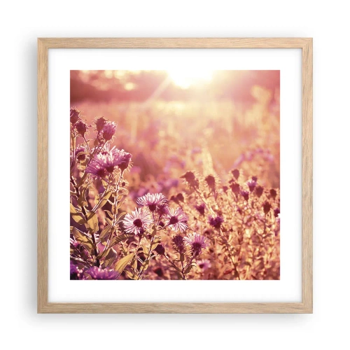 Plakát v rámu světlý dub - Než skončí léto - 40x40 cm