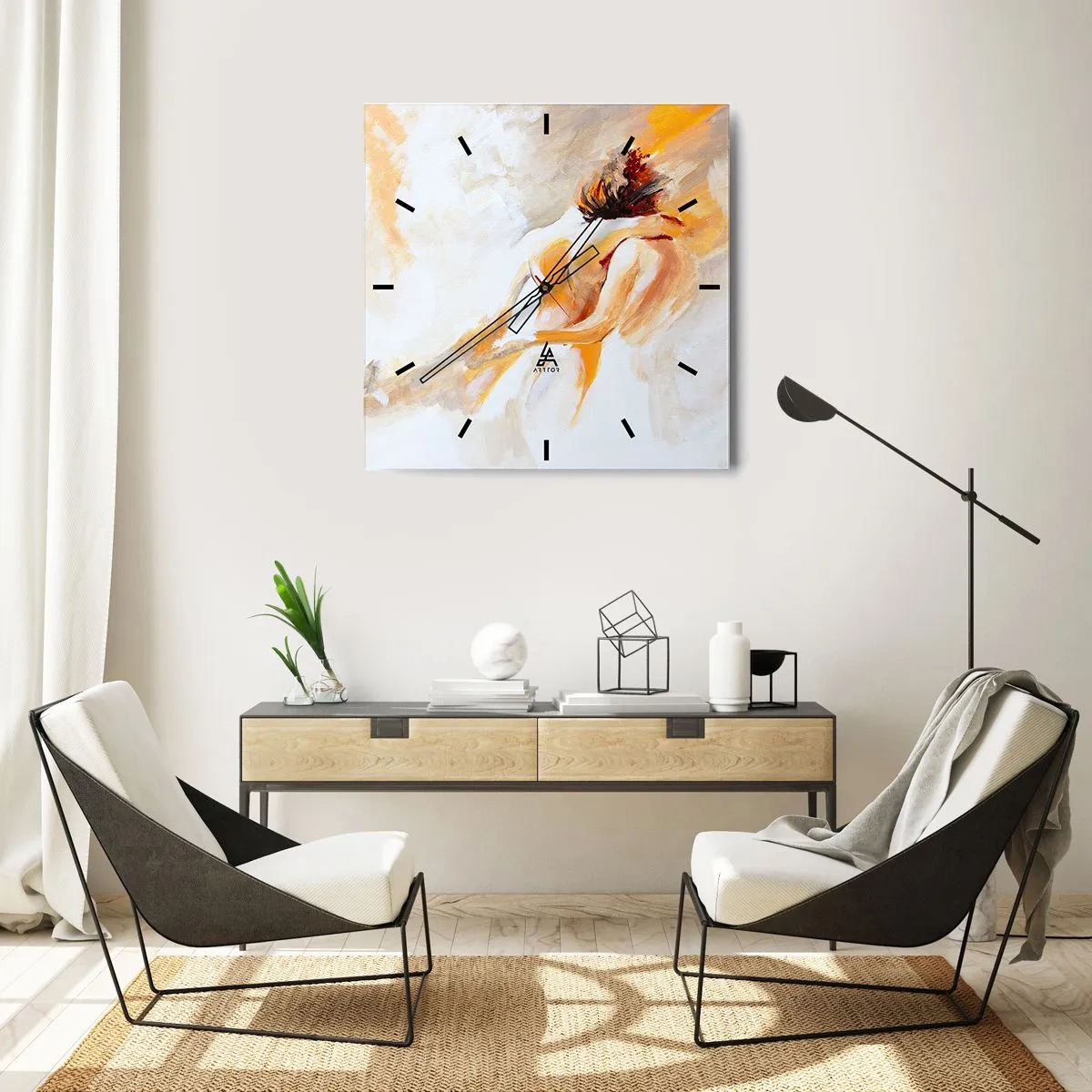 Nástěnné hodiny - Blízkost v nebi - 40x40 cm